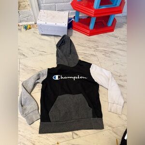 Champion Kids' Black, Gray, and White Hoodie